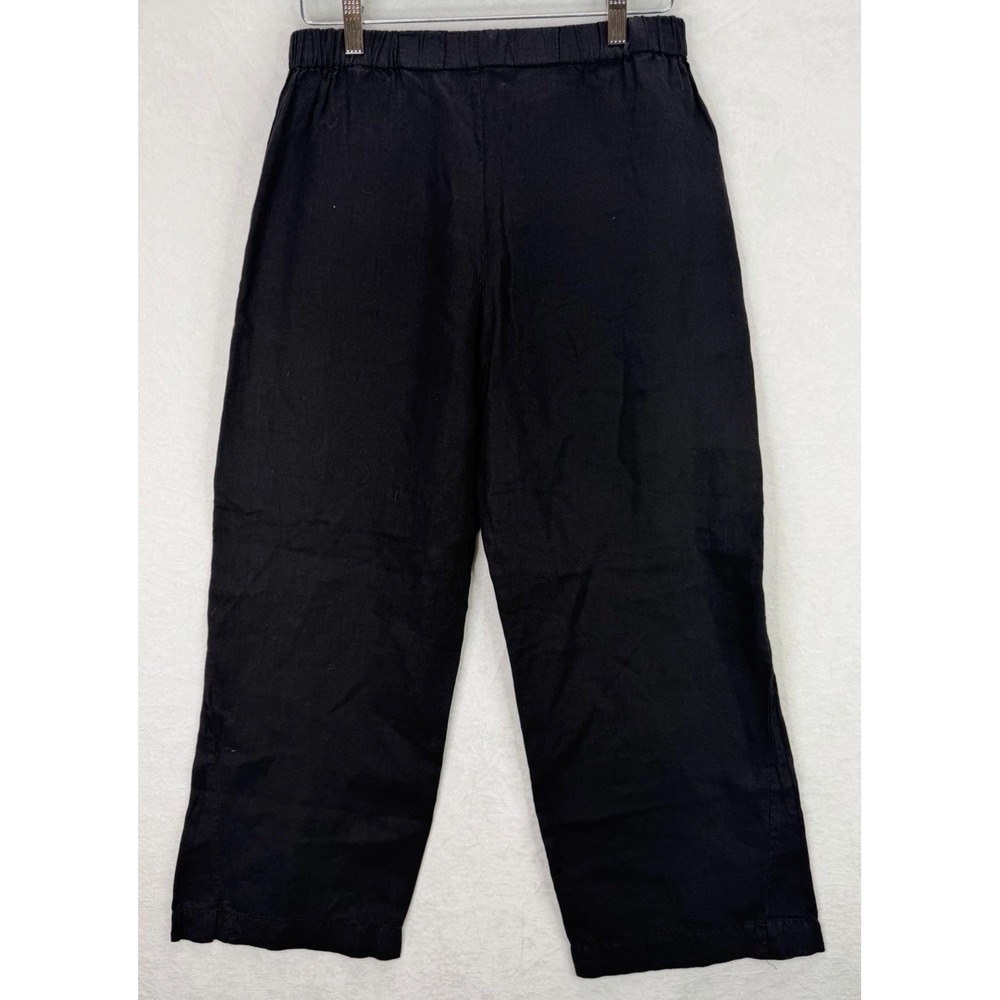 Velvet by Graham & Spencer Black Linen Pants Size Small - Picture 3 of 6